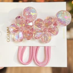 2 Pcs/Set Cute Hair Ties For Kids Girls Head Rope Flower Hair Rubber Bands Ponytail Elastic Hair Band Baby Hair Accessories