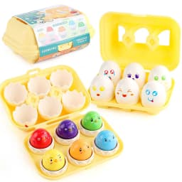 Montessori Eggs 3D Puzzle Learning Education Math Toys Kids Shape Match Smart Game for Children Educational Easter Gifts for Kid