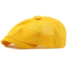 HT4364 Spring Summer Breathable Mesh Flat Cap Men Women Octagonal Cap Artist Painter Beret Hat Male Female Solid Plain Beret Cap