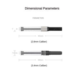 Jinhao Ink Converters Fountain Pen Screw Type 3.4/2.6mm Caliber Ink Absorption For 82/100 X159 Office School Supplies Stationery