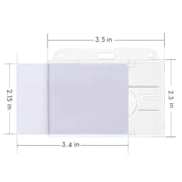 Transparent Cards Slots ID Tag Badge Holder with Badge Reel Cards Storage Organizer Employee Pass Work Card Case Sleeve
