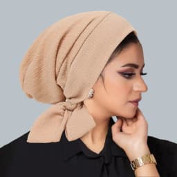Ramadan Solid Color Crinkle Turban Hijab Hats Long Tail Head Wraps Elastic Muslim Hats Breathable Chemo Cap For Women Girls