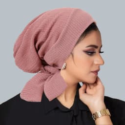 Ramadan Solid Color Crinkle Turban Hijab Hats Long Tail Head Wraps Elastic Muslim Hats Breathable Chemo Cap For Women Girls
