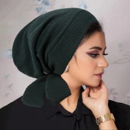 Ramadan Solid Color Crinkle Turban Hijab Hats Long Tail Head Wraps Elastic Muslim Hats Breathable Chemo Cap For Women Girls