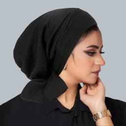 Ramadan Solid Color Crinkle Turban Hijab Hats Long Tail Head Wraps Elastic Muslim Hats Breathable Chemo Cap For Women Girls