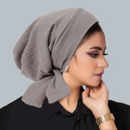 Ramadan Solid Color Crinkle Turban Hijab Hats Long Tail Head Wraps Elastic Muslim Hats Breathable Chemo Cap For Women Girls