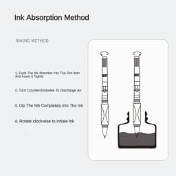 JINHAO Rotary Ink Absorber Supplies 3.4/2.6mm Caliber Ink Converter Fountain Pen Ink Suction Device Stationery Office Supplies