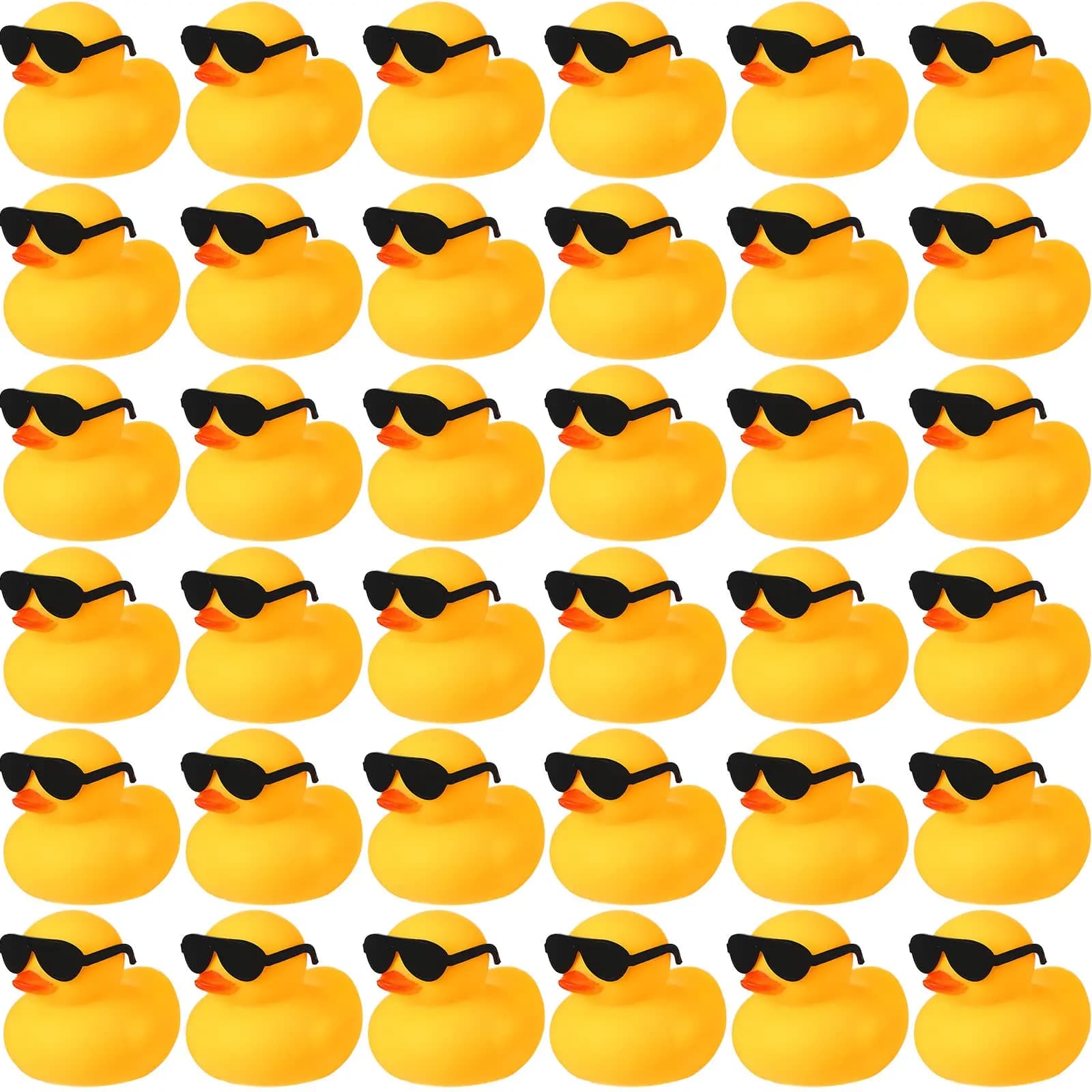 6/12/24pc Rubber Duck Toys Yellow Rubber Ducks Squeak & Float Ducky Pool Toy Cruise Holiday Decoration Birthday Party Favors