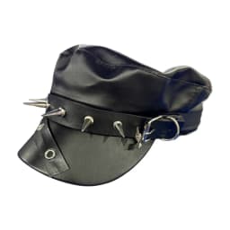 Women Fashion Vintage Elegant Metal Chain Leather Octagonal Beret Ladies Vintage Solid Colours Beret Caps
