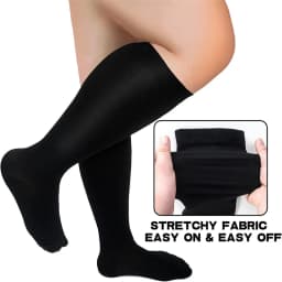 2XL-7XL Plus Size Compression Socks Solid Color Women Men Sports Running Yoga Extra Size Fat Sock for Sports Fitness Weight Loss
