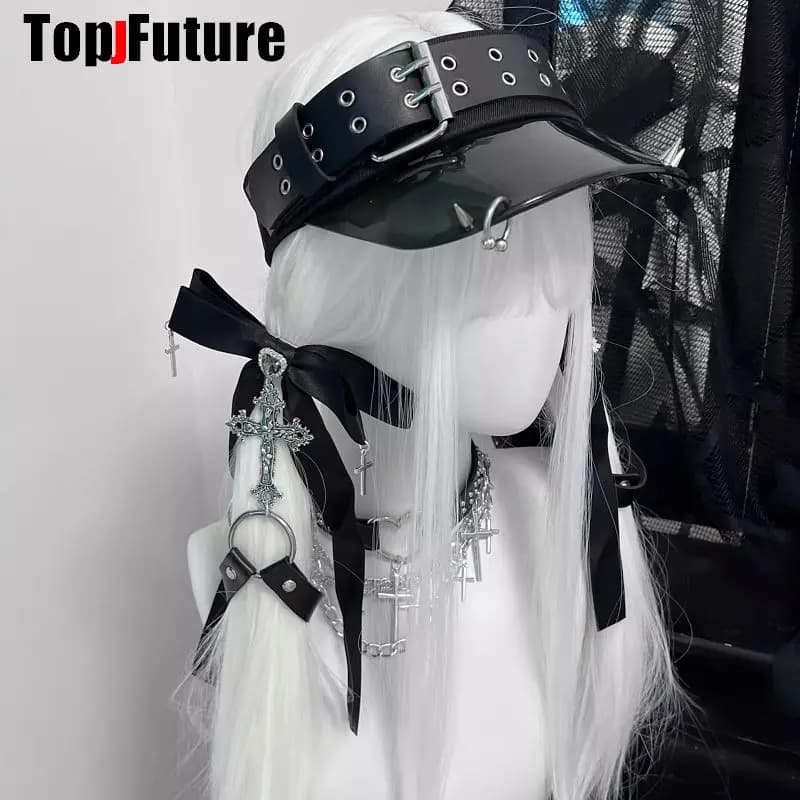 Wholesale Custom Make Customized Empty Top Cap Punk Cute Subculture Hat Summer Sweet Cool Spicy Girl Handmake Sun Hats Clips
