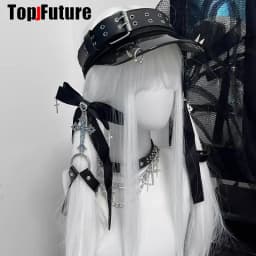Wholesale Custom Make Customized Empty Top Cap Punk Cute Subculture Hat Summer Sweet Cool Spicy Girl Handmake Sun Hats Clips