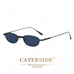 CATERSIDE Polarized Small Sunglasses Men Rectangle Punk Brand Design Sun Glasses for Women Driving Party Eyewear Holiday Gifts