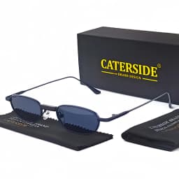 CATERSIDE Polarized Small Sunglasses Men Rectangle Punk Brand Design Sun Glasses for Women Driving Party Eyewear Holiday Gifts