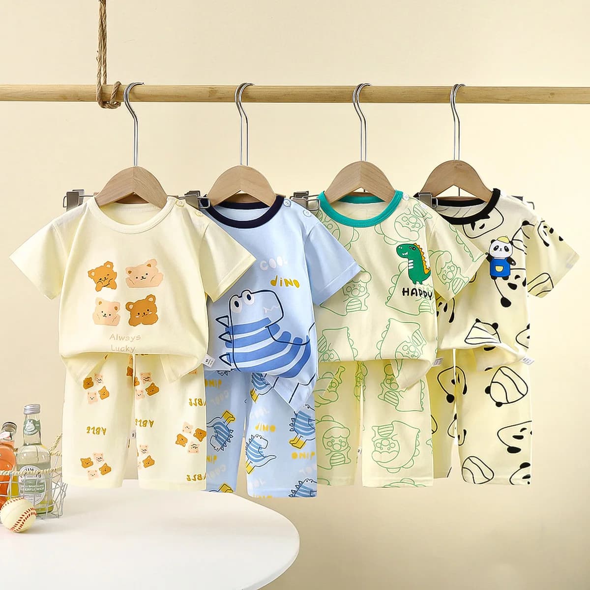 Children's Short Sleeve Cotton Summer Baby Pajamas Set Children's Clothing