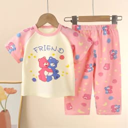 Children's Short Sleeve Cotton Summer Baby Pajamas Set Children's Clothing