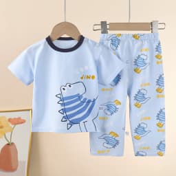 Children's Short Sleeve Cotton Summer Baby Pajamas Set Children's Clothing