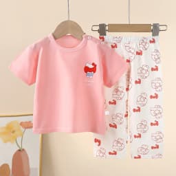 Children's Short Sleeve Cotton Summer Baby Pajamas Set Children's Clothing