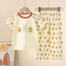 Children's Short Sleeve Cotton Summer Baby Pajamas Set Children's Clothing