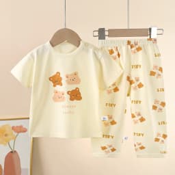 Children's Short Sleeve Cotton Summer Baby Pajamas Set Children's Clothing