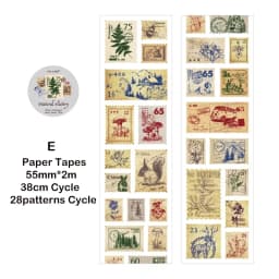 55mm*2m Vintage Post Office Masking Washi Tape Retro Stamp Decorative Adhesive Tape Diy Scrapbooking Sticker Label Stationery