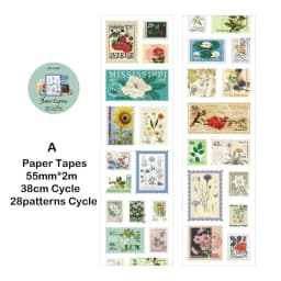55mm*2m Vintage Post Office Masking Washi Tape Retro Stamp Decorative Adhesive Tape Diy Scrapbooking Sticker Label Stationery