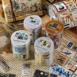 55mm*2m Vintage Post Office Masking Washi Tape Retro Stamp Decorative Adhesive Tape Diy Scrapbooking Sticker Label Stationery