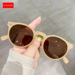 KLASSNUM Men Retro Round Polarized Sunglasses Women Brand Luxury Designer Driving Sun Glasses Outdoor UV400 Shades Eyepiece 2026