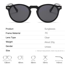 KLASSNUM Men Retro Round Polarized Sunglasses Women Brand Luxury Designer Driving Sun Glasses Outdoor UV400 Shades Eyepiece 2026