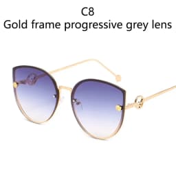 Retro Metal Cat Eye Sunglasses Women Men Small Frame Trend Cateye Sun Glasses Female Decorative Sunglass uv400