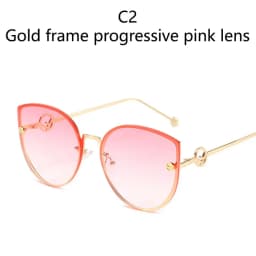 Retro Metal Cat Eye Sunglasses Women Men Small Frame Trend Cateye Sun Glasses Female Decorative Sunglass uv400