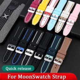Soft Silicone Watch Band for Omega x Swatch joint MoonSwatch Diving Waterproof Rubber Strap Watch Accessories Men Women 20mm
