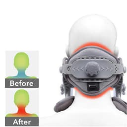 Adjustable Neck Traction Device Heating Neck Stretcher Cervical Traction Spine Collar Support for Muscle Relaxation Home Office
