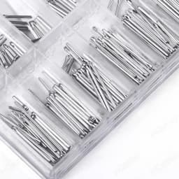 360pcs Watch Repair Tools Stainless Steel Watch Strap Link Pins Bar 6mm-23mm 18 Sizes with Box Watch Band Split Pins Accessories
