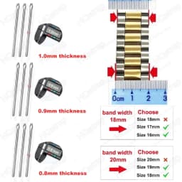 360pcs Watch Repair Tools Stainless Steel Watch Strap Link Pins Bar 6mm-23mm 18 Sizes with Box Watch Band Split Pins Accessories