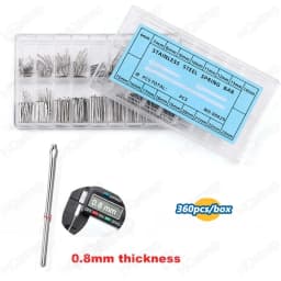 360pcs Watch Repair Tools Stainless Steel Watch Strap Link Pins Bar 6mm-23mm 18 Sizes with Box Watch Band Split Pins Accessories