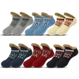 Fall Winter Non‑Slip Floor Socks Super Soft Warm Slipper Socks Unisex Snow Sleep Carpet Yoga Socks for Men Women Indoor House