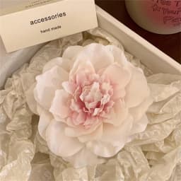 Beach Sunset Photo Hair Accessories Beautiful Red Flower Hair Clip Side Clip Bang Clip Flower Hair Clip Headpiece for Women
