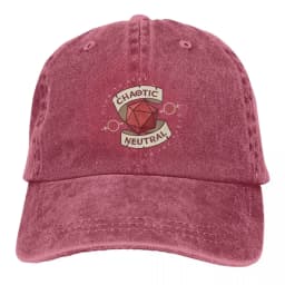 Chaotic Neutral Alignment Kinda Care Kinda Dont Baseball Caps Accessories Retro Distressed Cotton DND Game Dice Hat