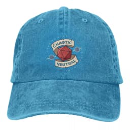 Chaotic Neutral Alignment Kinda Care Kinda Dont Baseball Caps Accessories Retro Distressed Cotton DND Game Dice Hat