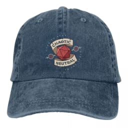Chaotic Neutral Alignment Kinda Care Kinda Dont Baseball Caps Accessories Retro Distressed Cotton DND Game Dice Hat