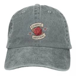 Chaotic Neutral Alignment Kinda Care Kinda Dont Baseball Caps Accessories Retro Distressed Cotton DND Game Dice Hat
