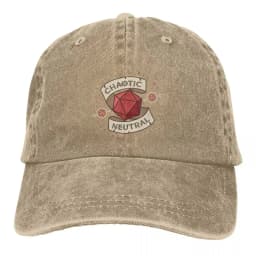 Chaotic Neutral Alignment Kinda Care Kinda Dont Baseball Caps Accessories Retro Distressed Cotton DND Game Dice Hat