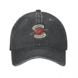 Chaotic Neutral Alignment Kinda Care Kinda Dont Baseball Caps Accessories Retro Distressed Cotton DND Game Dice Hat