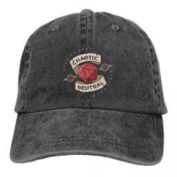 Chaotic Neutral Alignment Kinda Care Kinda Dont Baseball Caps Accessories Retro Distressed Cotton DND Game Dice Hat