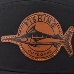 Hot Sale Unisex Seven-Panel Style Trucker Hat Adjustable Baseball Cap Shark Pattern Patch Fishing Hat