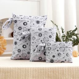 3Pcs/S Different Size Waterproof Wet Bag Wet Dry Bags For Baby Cloth Diapers&Breast Pump Part Organizer For Swimsuit Wet Clothes