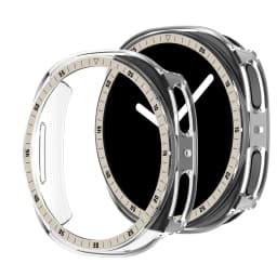 PC Case+Metal scale For Samsung galaxy watch 8 44 40mm Accessories Hollow Protective Bumper shell For galaxy watch 8 cover 44mm