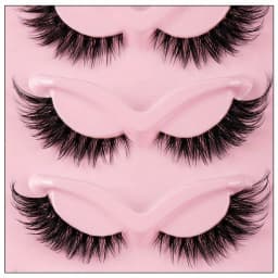 5 Pairs of Dramatic Cat Eye Fake Eyelashes - Natural, Long, Winged, and Elongated for a Flawless Makeup Look.