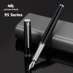 Jinhao 95 Fountain Pen Luxury Retro Design Elegant Material Clip M/F/EF Fine Nib Writing Pens Stationery Office Supplies PK 9019